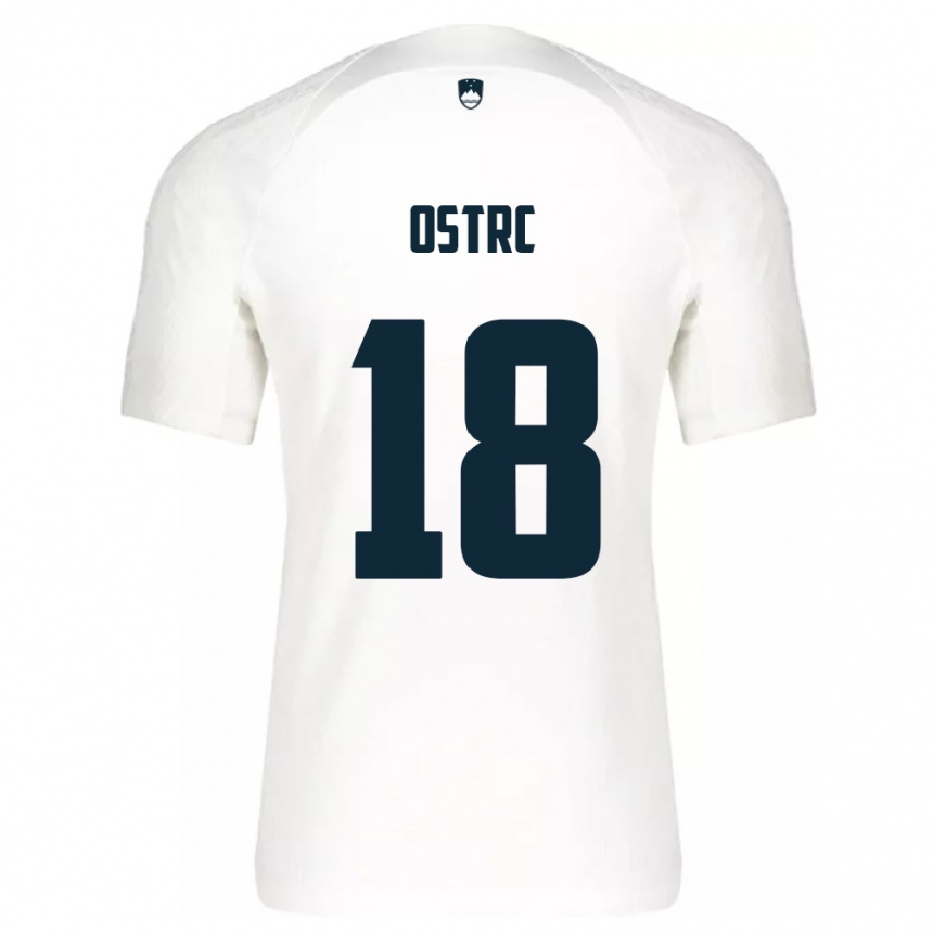 Kids Football Slovenia Enrik Ostrc #18 White Home Jersey 24-26 T-Shirt Nz