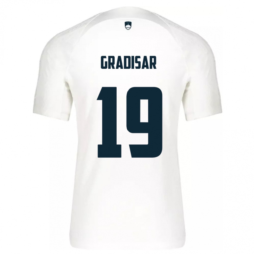 Kids Football Slovenia Nejc Gradisar #19 White Home Jersey 24-26 T-Shirt Nz