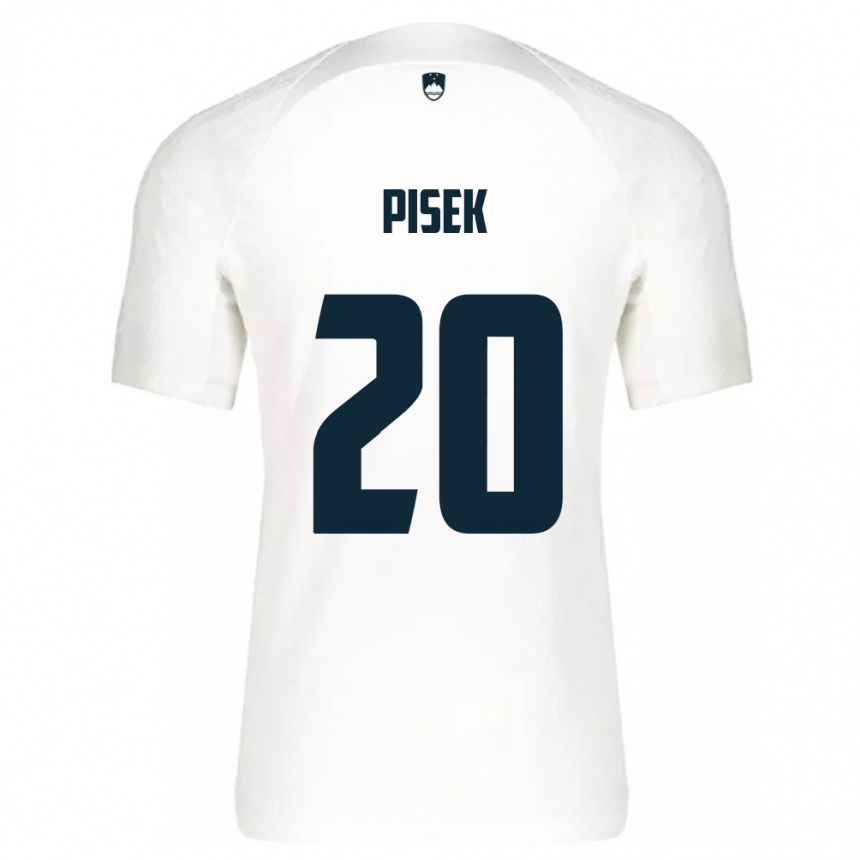 Kids Football Slovenia Jost Pisek #20 White Home Jersey 24-26 T-Shirt Nz