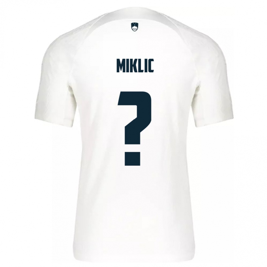 Kids Football Slovenia Andraz Miklic #0 White Home Jersey 24-26 T-Shirt Nz