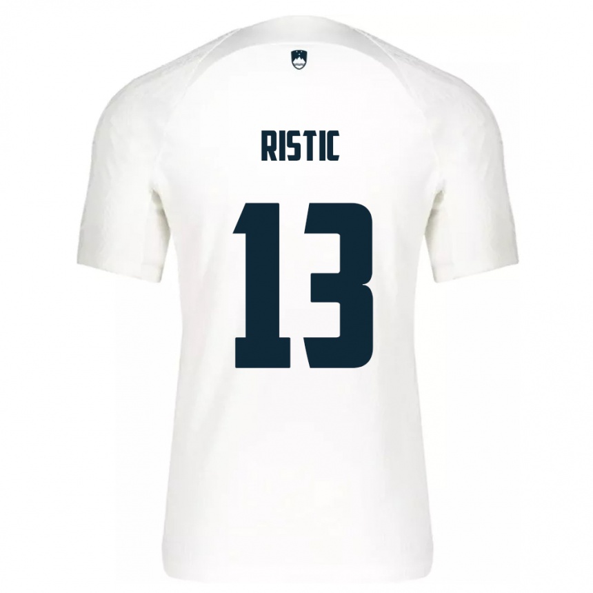 Kids Football Slovenia Aleks Ristic #13 White Home Jersey 24-26 T-Shirt Nz