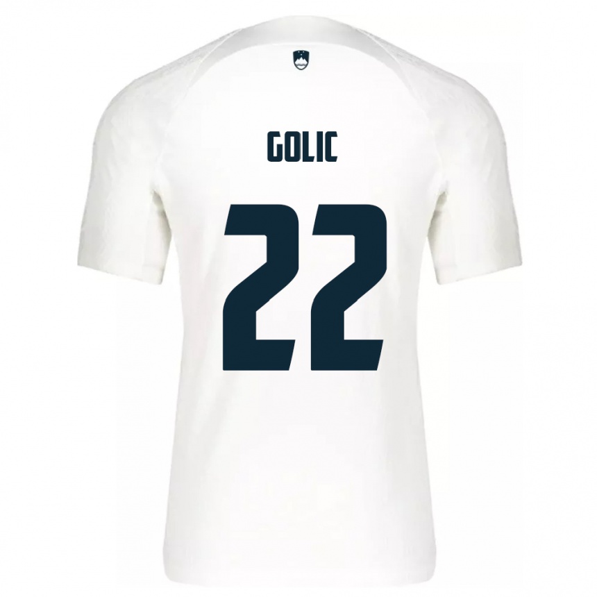 Kids Football Slovenia Tilen Golic #22 White Home Jersey 24-26 T-Shirt Nz