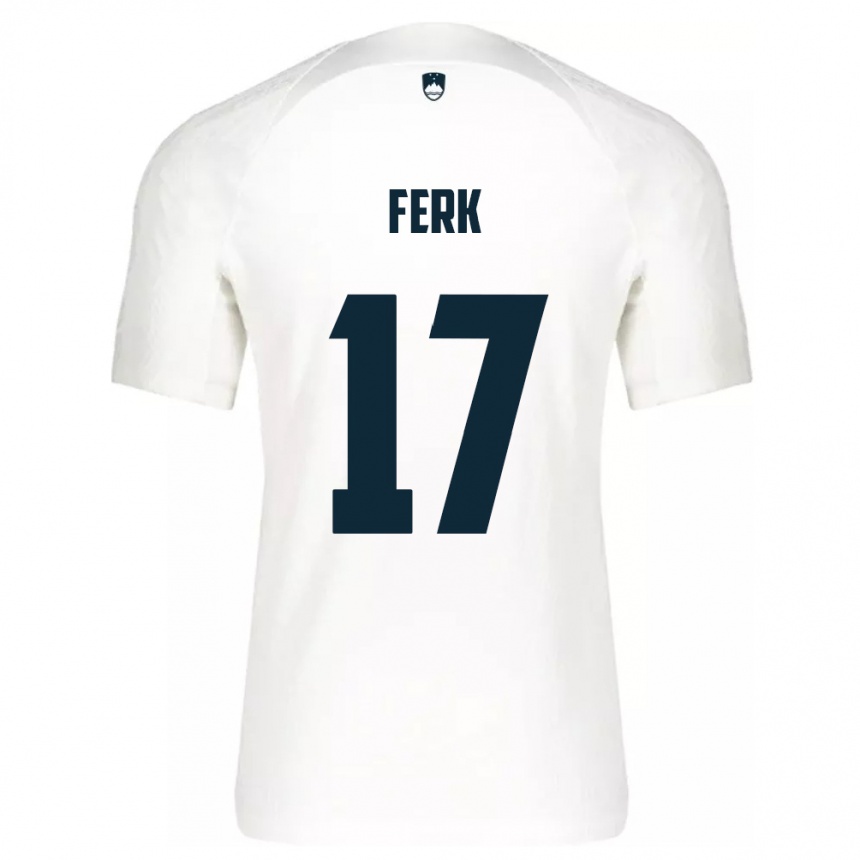 Kids Football Slovenia Matic Ferk #17 White Home Jersey 24-26 T-Shirt Nz