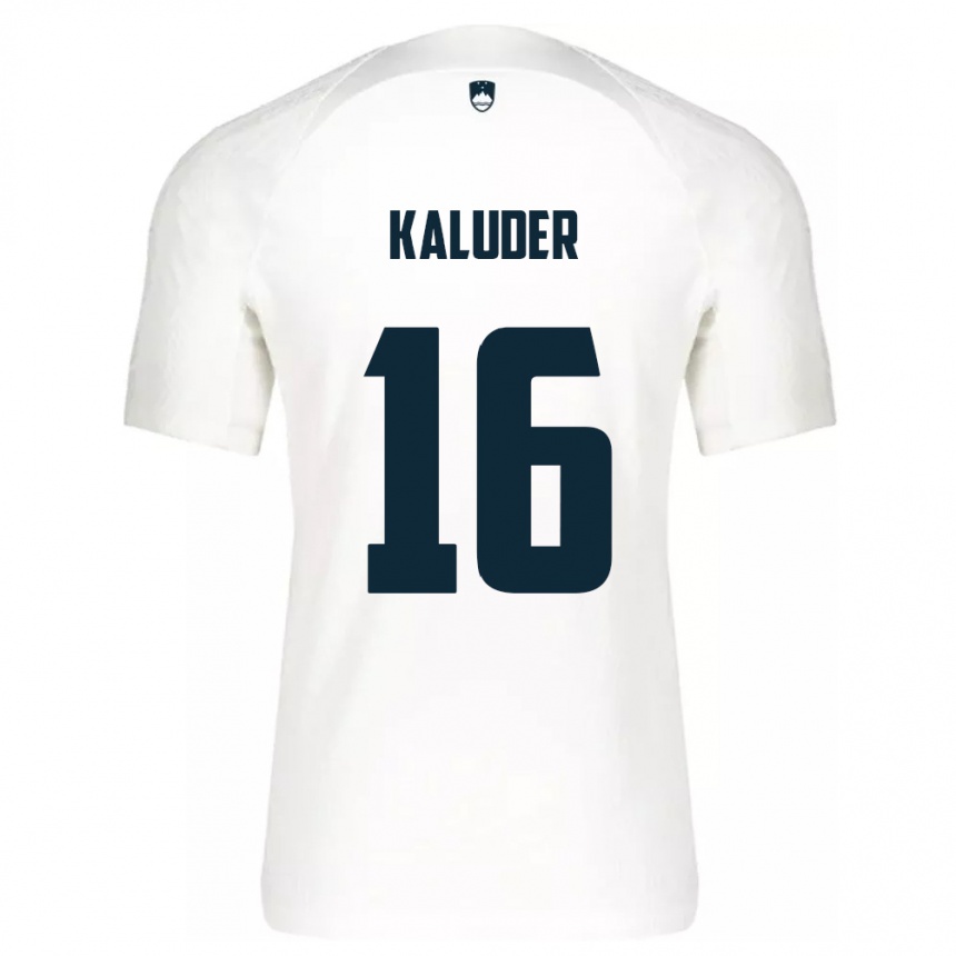 Kids Football Slovenia Grega Kaluder #16 White Home Jersey 24-26 T-Shirt Nz