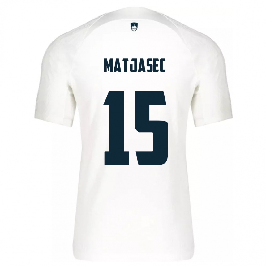 Kids Football Slovenia Miha Matjasec #15 White Home Jersey 24-26 T-Shirt Nz