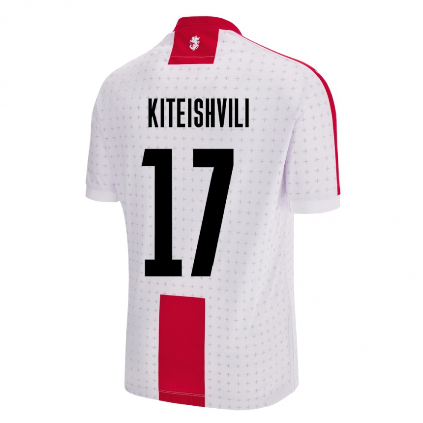 Kids Football Georgia Otar Kiteishvili #17 White Home Jersey 24-26 T-Shirt Nz