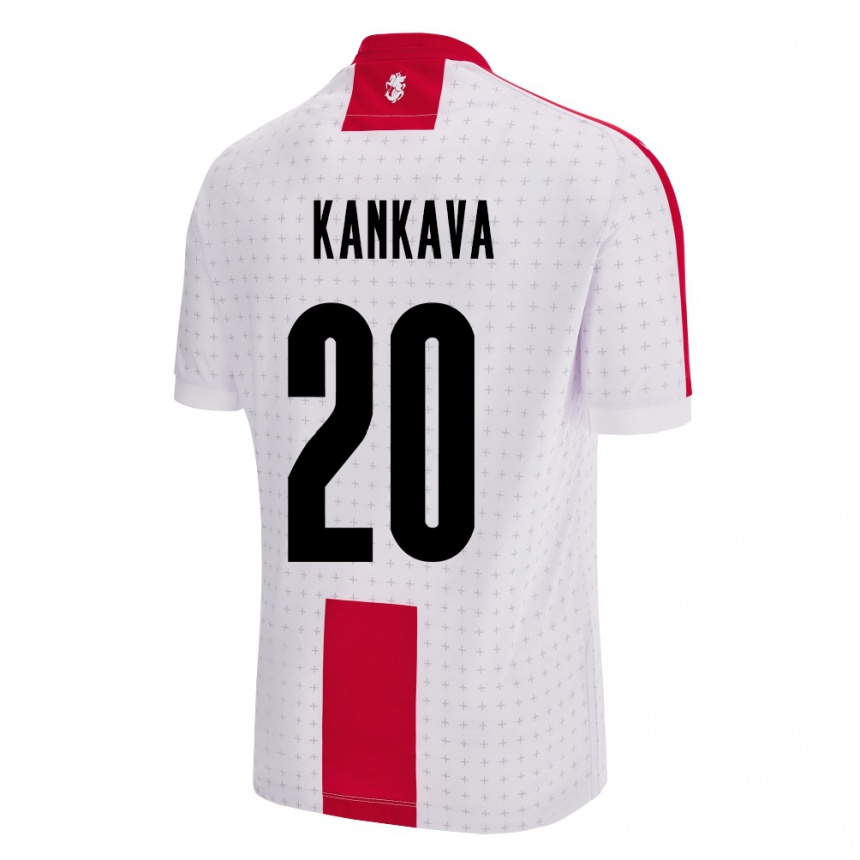 Kids Football Georgia Jaba Kankava #20 White Home Jersey 24-26 T-Shirt Nz