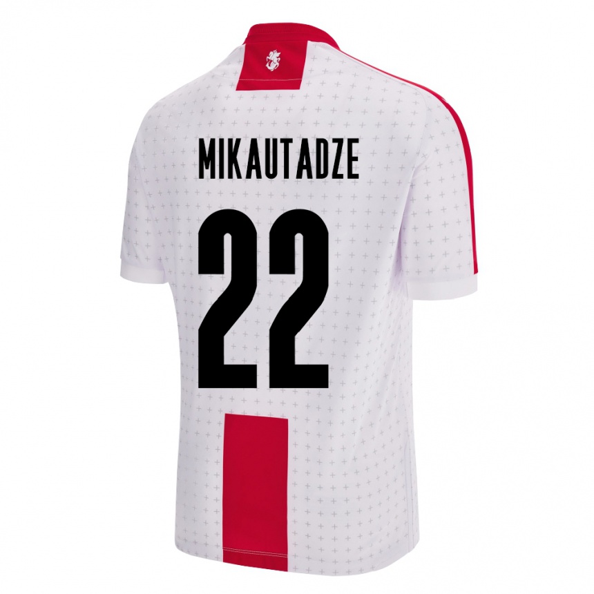 Kids Football Georgia Georges Mikautadze #22 White Home Jersey 24-26 T-Shirt Nz