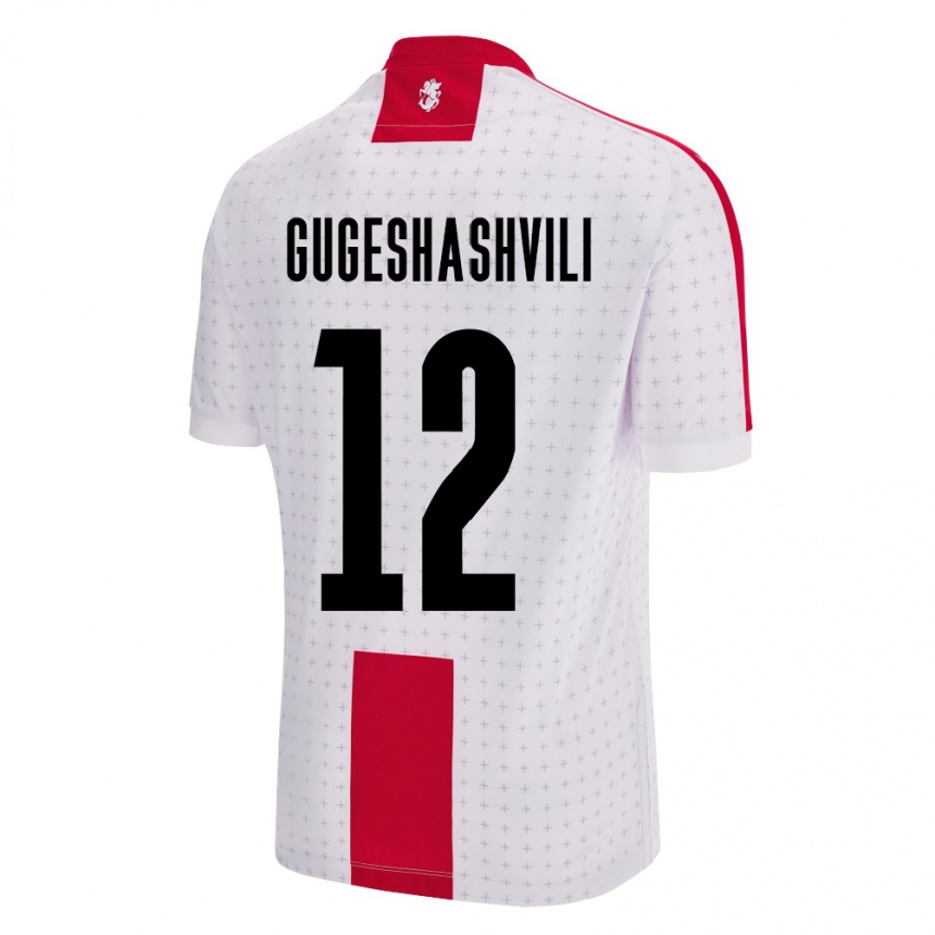 Kids Football Georgia Luka Gugeshashvili #12 White Home Jersey 24-26 T-Shirt Nz