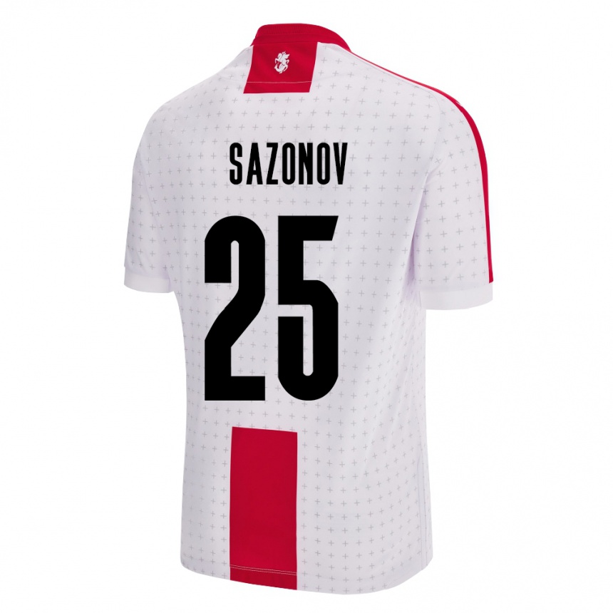 Kids Football Georgia Saba Sazonov #25 White Home Jersey 24-26 T-Shirt Nz