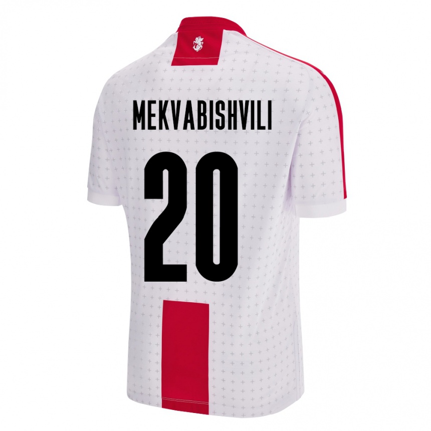 Kids Football Georgia Anzor Mekvabishvili #20 White Home Jersey 24-26 T-Shirt Nz