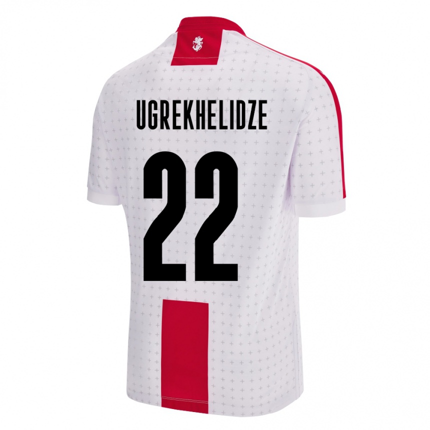 Kids Football Georgia Nikoloz Ugrekhelidze #22 White Home Jersey 24-26 T-Shirt Nz