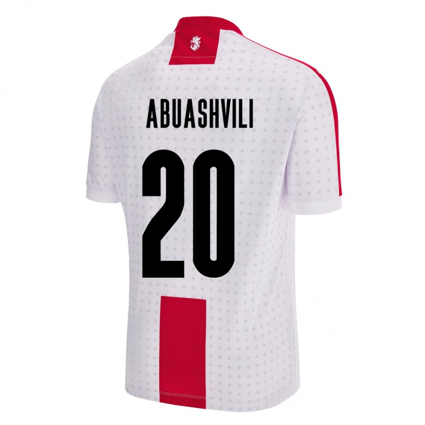 Kids Football Georgia Giorgi Abuashvili #20 White Home Jersey 24-26 T-Shirt Nz