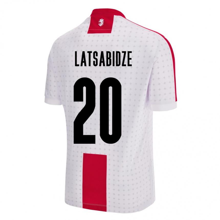 Kids Football Georgia Luka Latsabidze #20 White Home Jersey 24-26 T-Shirt Nz