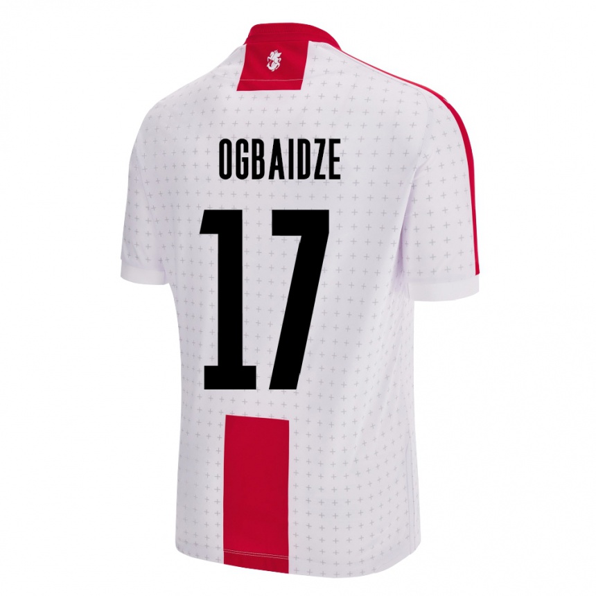 Kids Football Georgia Shalva Ogbaidze #17 White Home Jersey 24-26 T-Shirt Nz