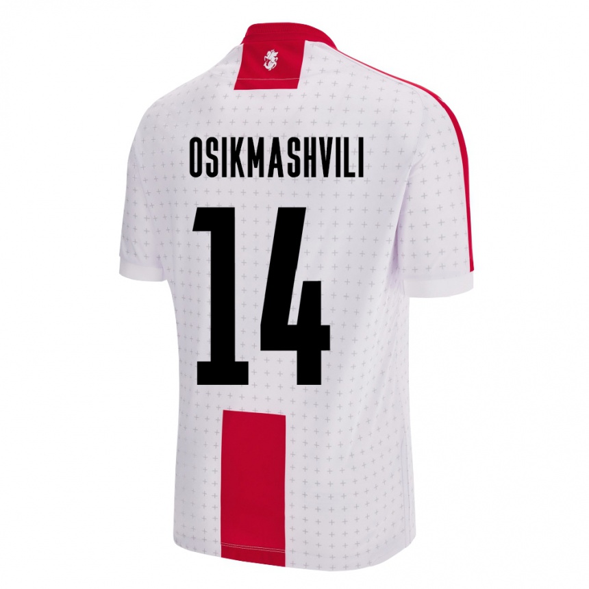 Kids Football Georgia Levan Osikmashvili #14 White Home Jersey 24-26 T-Shirt Nz