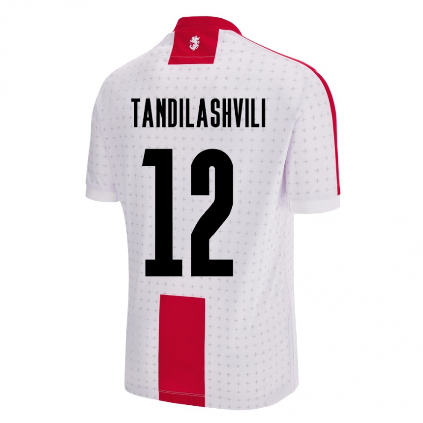 Kids Football Georgia Levan Tandilashvili #12 White Home Jersey 24-26 T-Shirt Nz