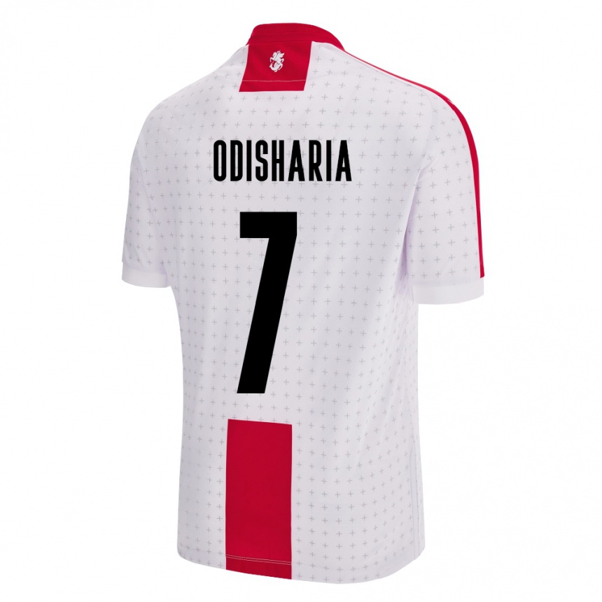 Kids Football Georgia Lasha Odisharia #7 White Home Jersey 24-26 T-Shirt Nz