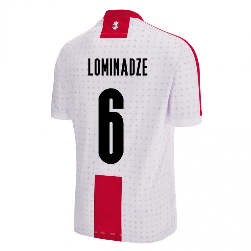 Kids Football Georgia Nodar Lominadze #6 White Home Jersey 24-26 T-Shirt Nz