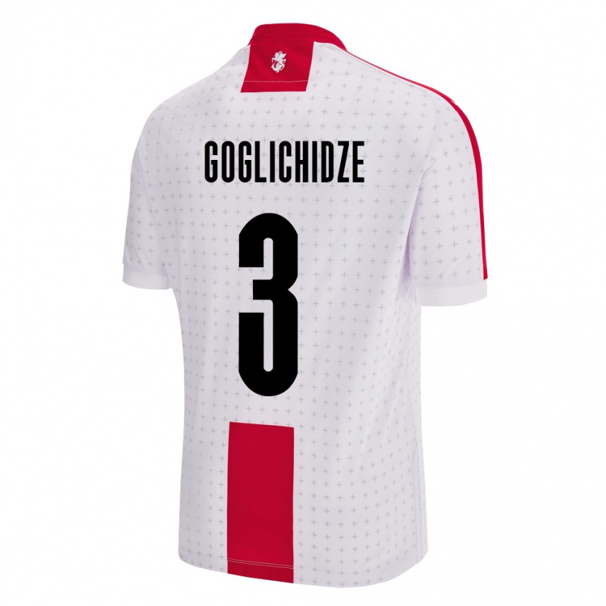 Kids Football Georgia Saba Goglichidze #3 White Home Jersey 24-26 T-Shirt Nz