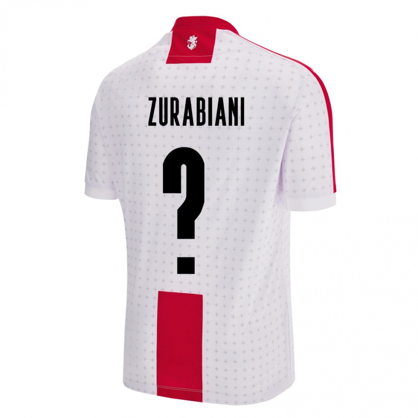 Kids Football Georgia Davit Zurabiani #0 White Home Jersey 24-26 T-Shirt Nz