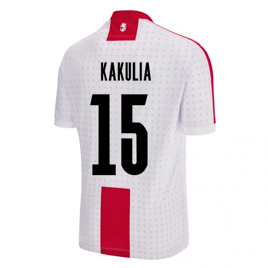 Kids Football Georgia Giorgi Kakulia #15 White Home Jersey 24-26 T-Shirt Nz