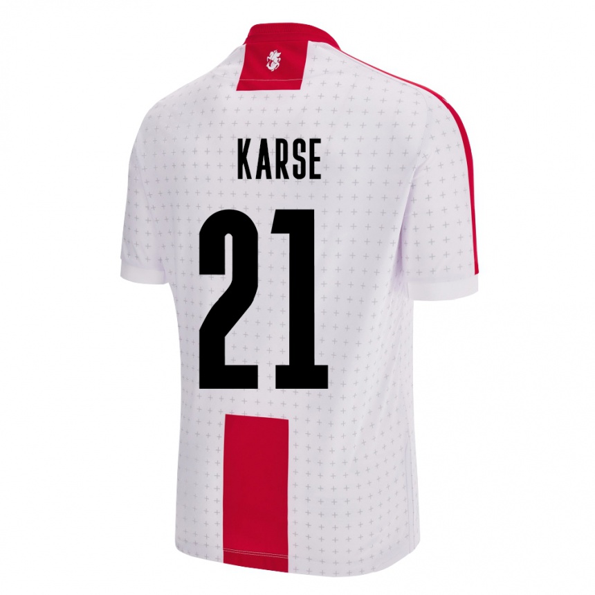 Kids Football Georgia Karse #21 White Home Jersey 24-26 T-Shirt Nz