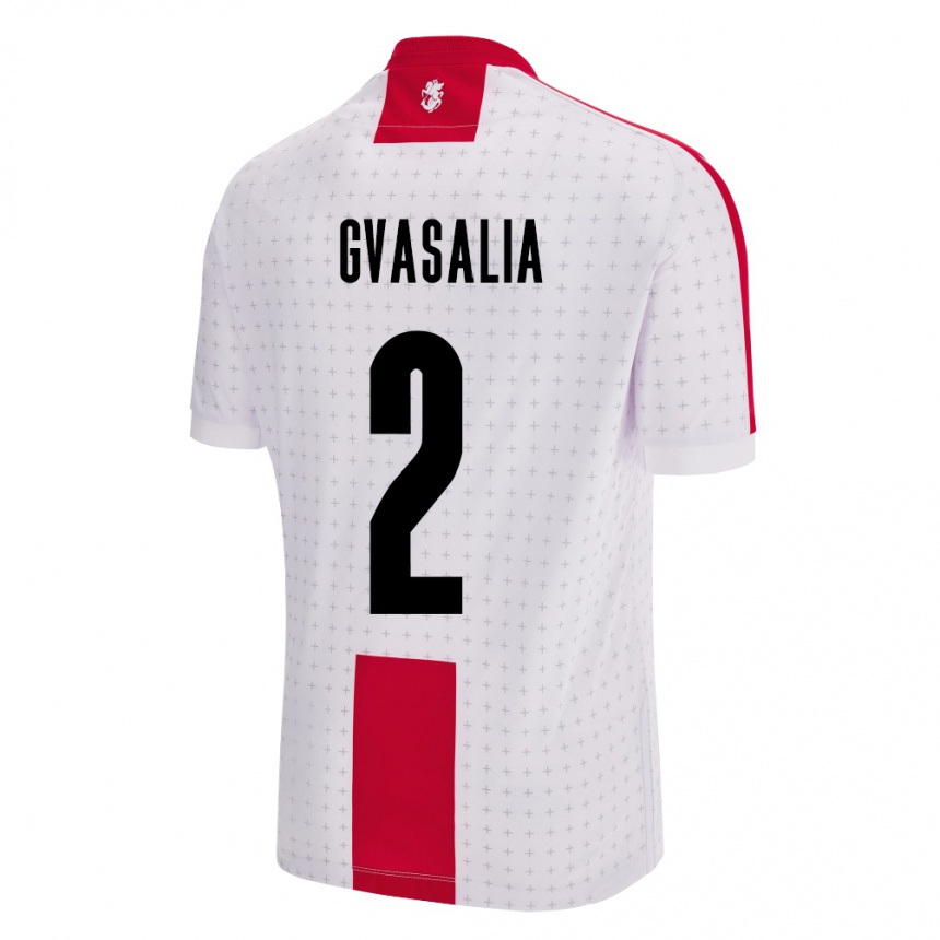 Kids Football Georgia Giorgi Gvasalia #2 White Home Jersey 24-26 T-Shirt Nz