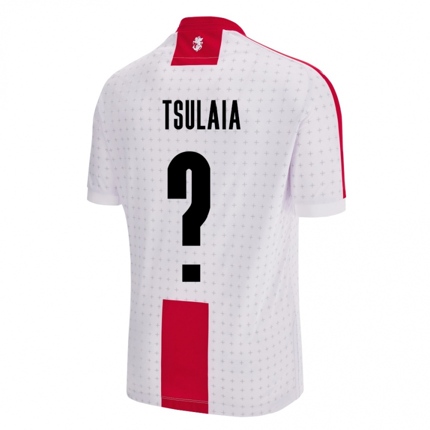 Kids Football Georgia Luka Tsulaia #0 White Home Jersey 24-26 T-Shirt Nz