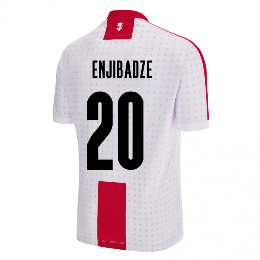 Kids Football Georgia Elene Enjibadze #20 White Home Jersey 24-26 T-Shirt Nz