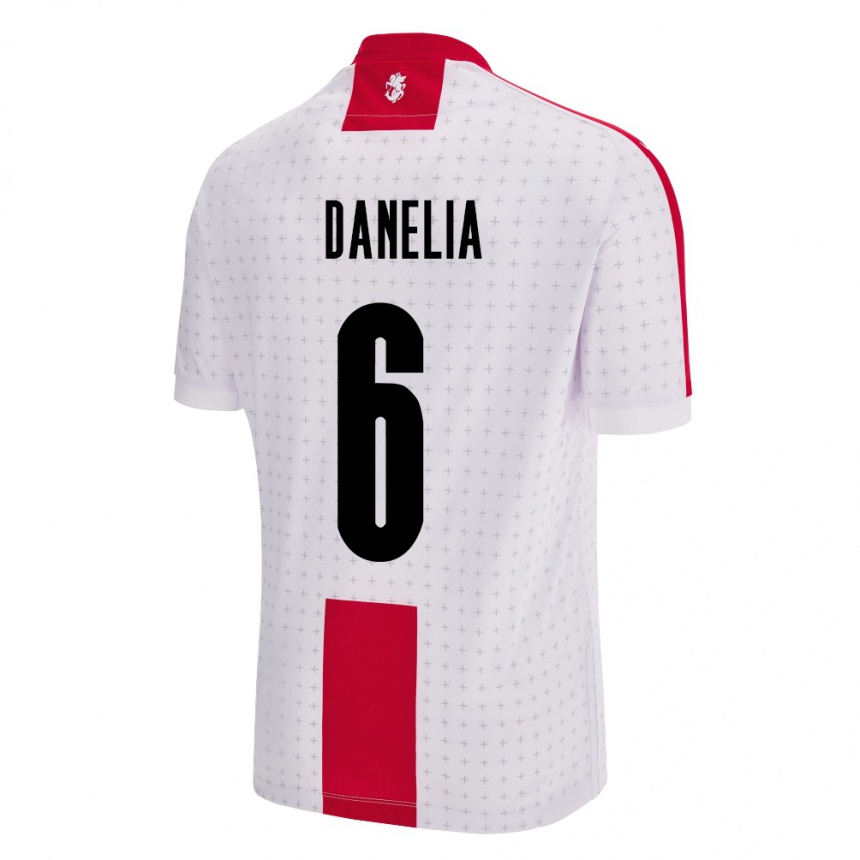 Kids Football Georgia Natia Danelia #6 White Home Jersey 24-26 T-Shirt Nz