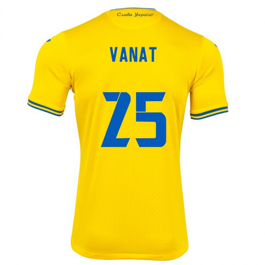 Kids Football Ukraine Vladyslav Vanat #25 Yellow Home Jersey 24-26 T-Shirt Nz