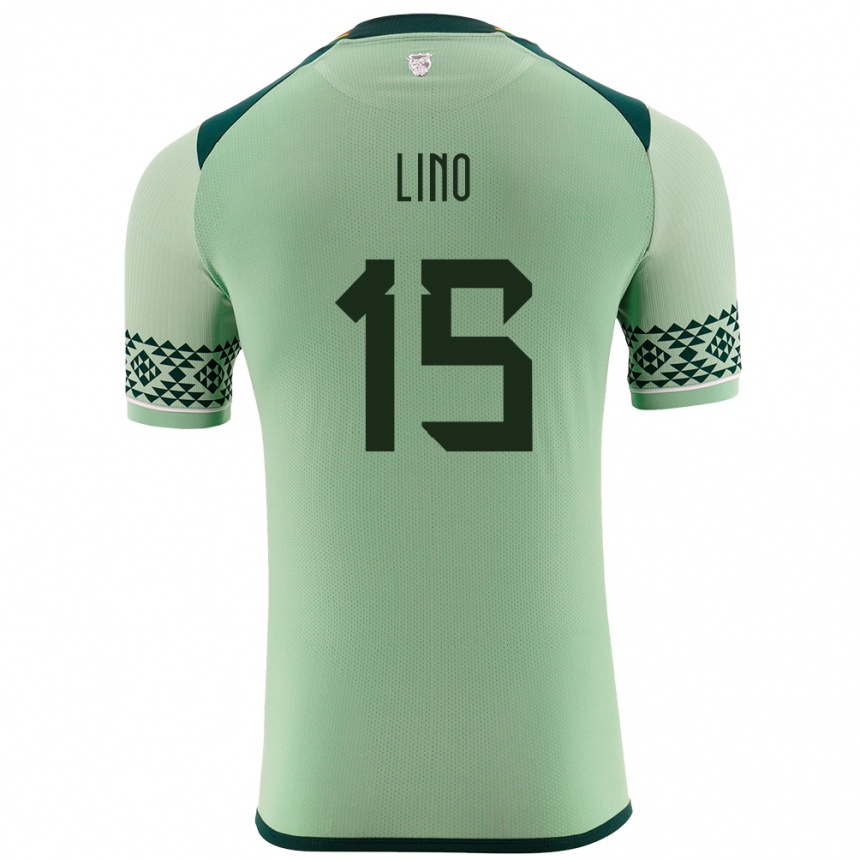 Kids Football Bolivia Daniel Lino #15 Light Green Home Jersey 24-26 T-Shirt Nz