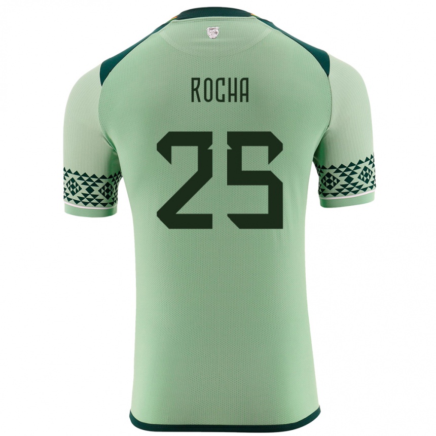 Kids Football Bolivia Yomar Rocha #25 Light Green Home Jersey 24-26 T-Shirt Nz