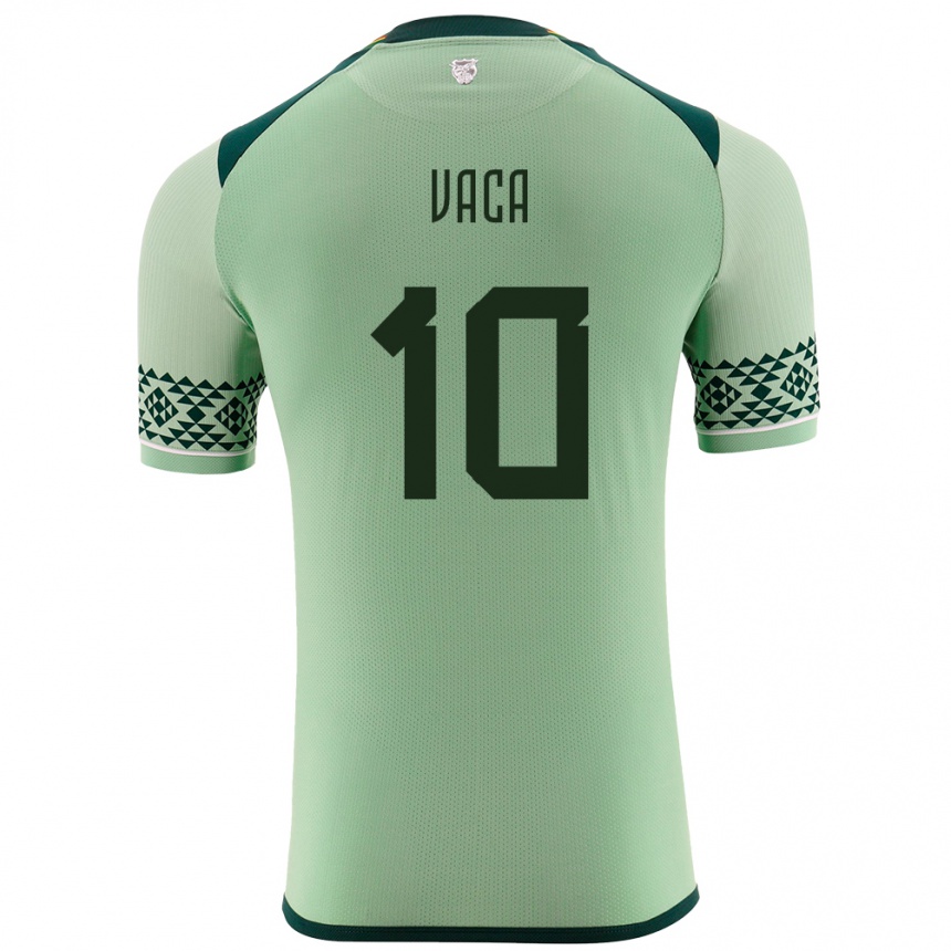 Kids Football Bolivia Ramiro Vaca #10 Light Green Home Jersey 24-26 T-Shirt Nz