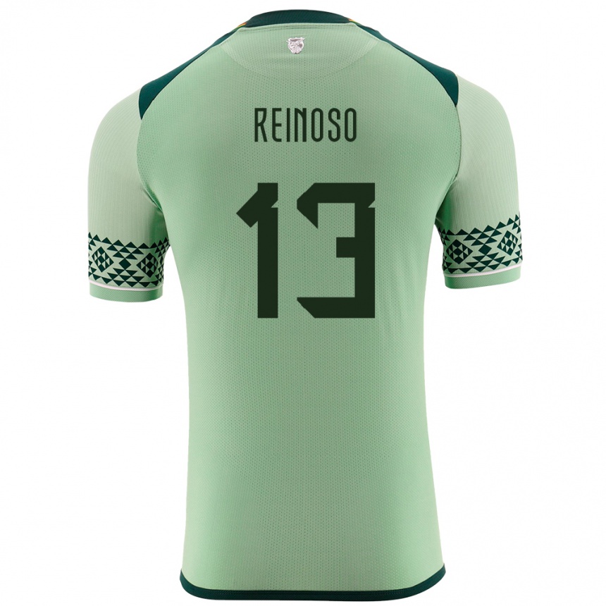 Kids Football Bolivia Jair Reinoso #13 Light Green Home Jersey 24-26 T-Shirt Nz