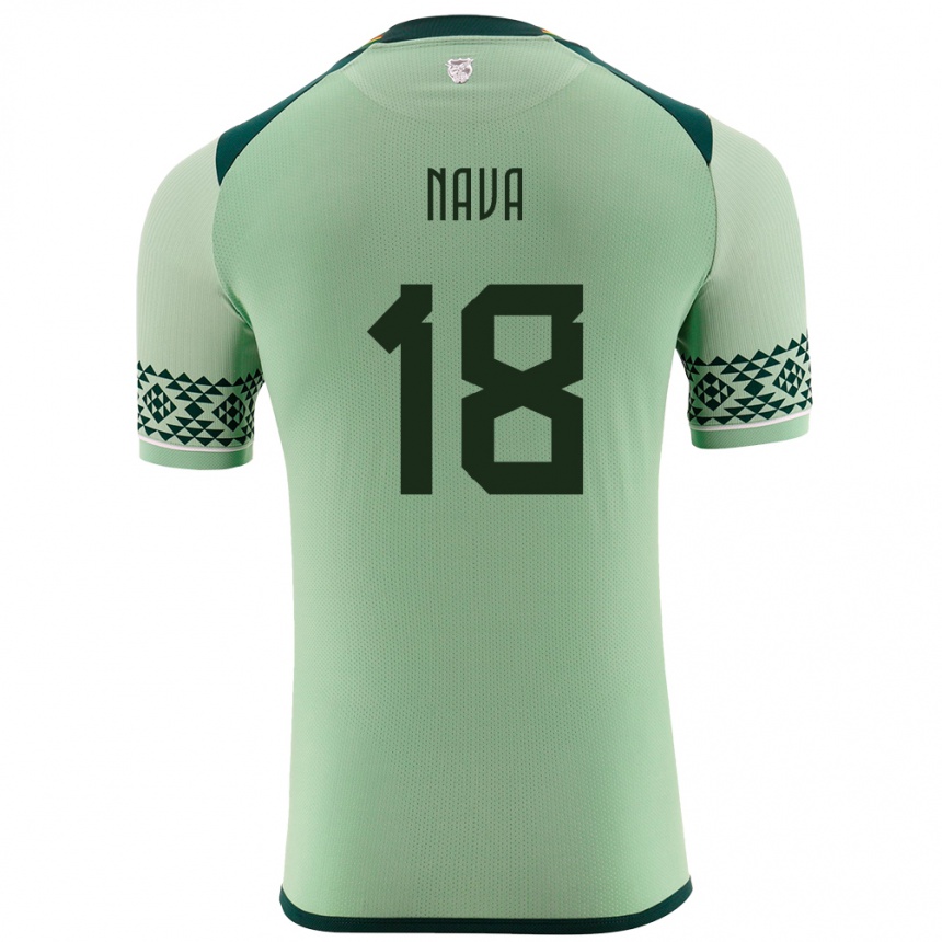 Kids Football Bolivia Fernando Nava #18 Light Green Home Jersey 24-26 T-Shirt Nz