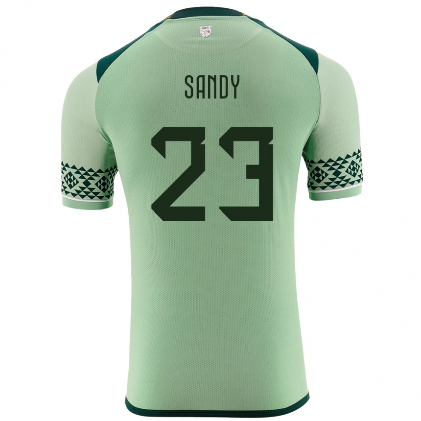 Kids Football Bolivia Daniel Sandy #23 Light Green Home Jersey 24-26 T-Shirt Nz