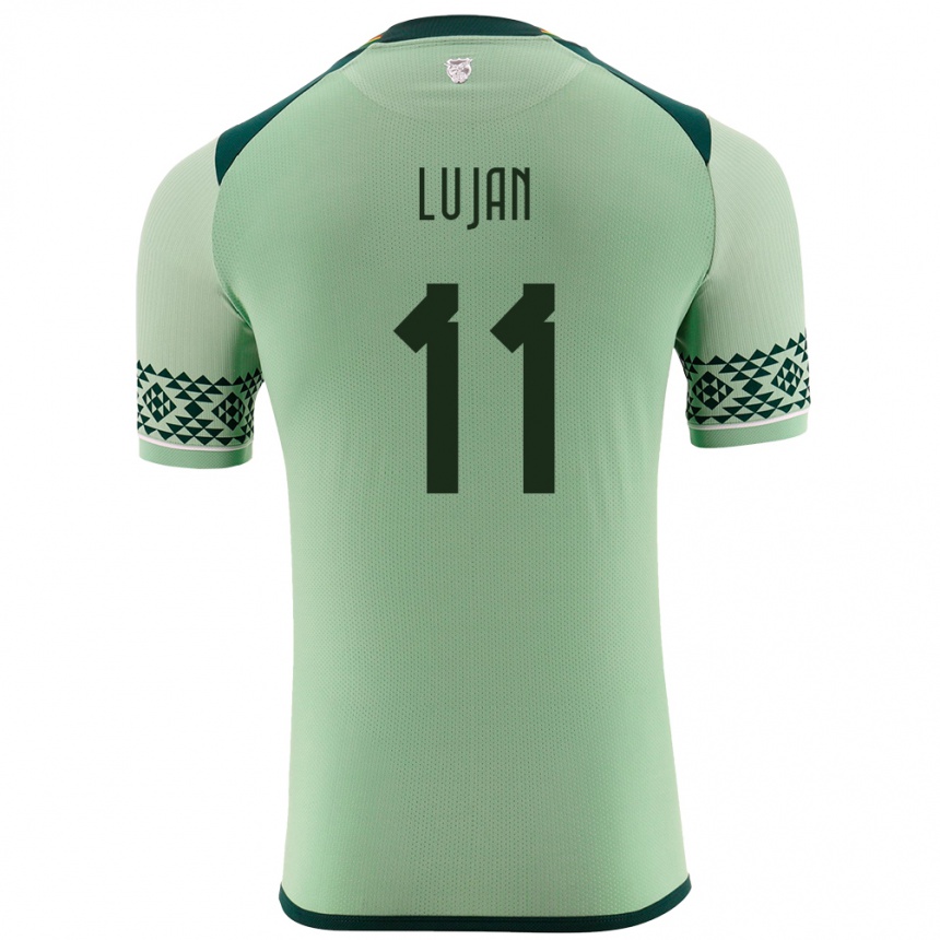 Kids Football Bolivia Pablo Luján #11 Light Green Home Jersey 24-26 T-Shirt Nz