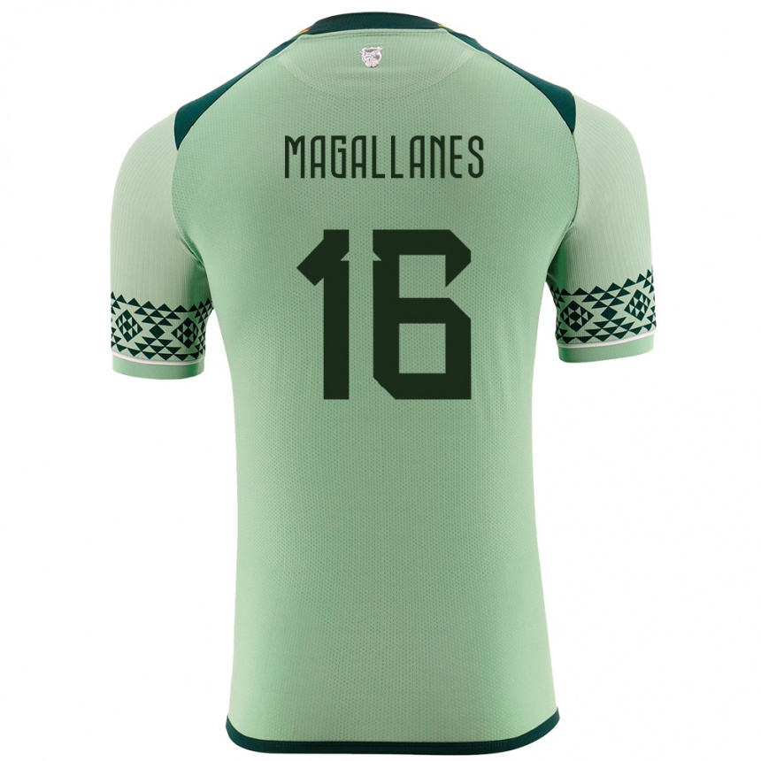 Kids Football Bolivia Juan Magallanes #16 Light Green Home Jersey 24-26 T-Shirt Nz