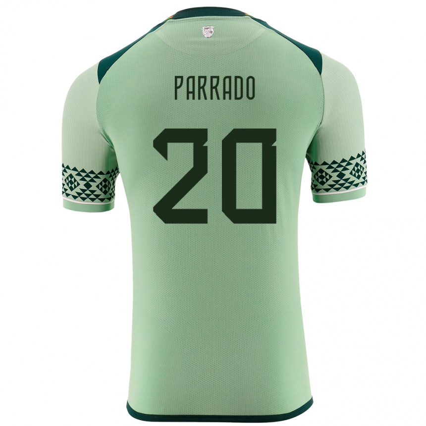 Kids Football Bolivia Diego Parrado #20 Light Green Home Jersey 24-26 T-Shirt Nz