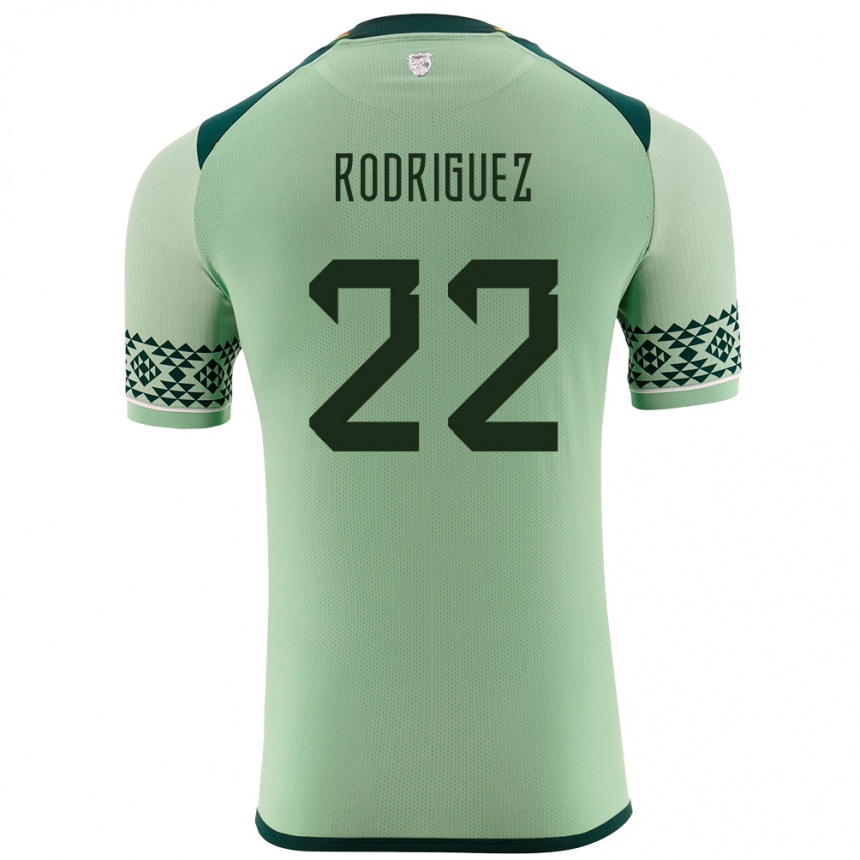 Kids Football Bolivia Carlitos Rodriguez #22 Light Green Home Jersey 24-26 T-Shirt Nz