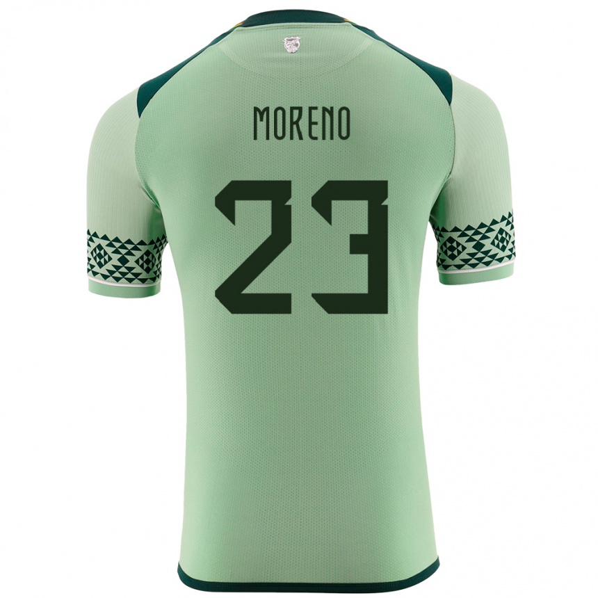 Kids Football Bolivia Leonel Moreno #23 Light Green Home Jersey 24-26 T-Shirt Nz