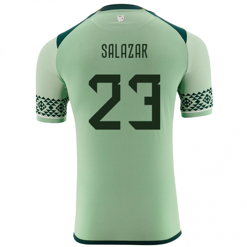 Kids Football Bolivia Alba Salazar #23 Light Green Home Jersey 24-26 T-Shirt Nz