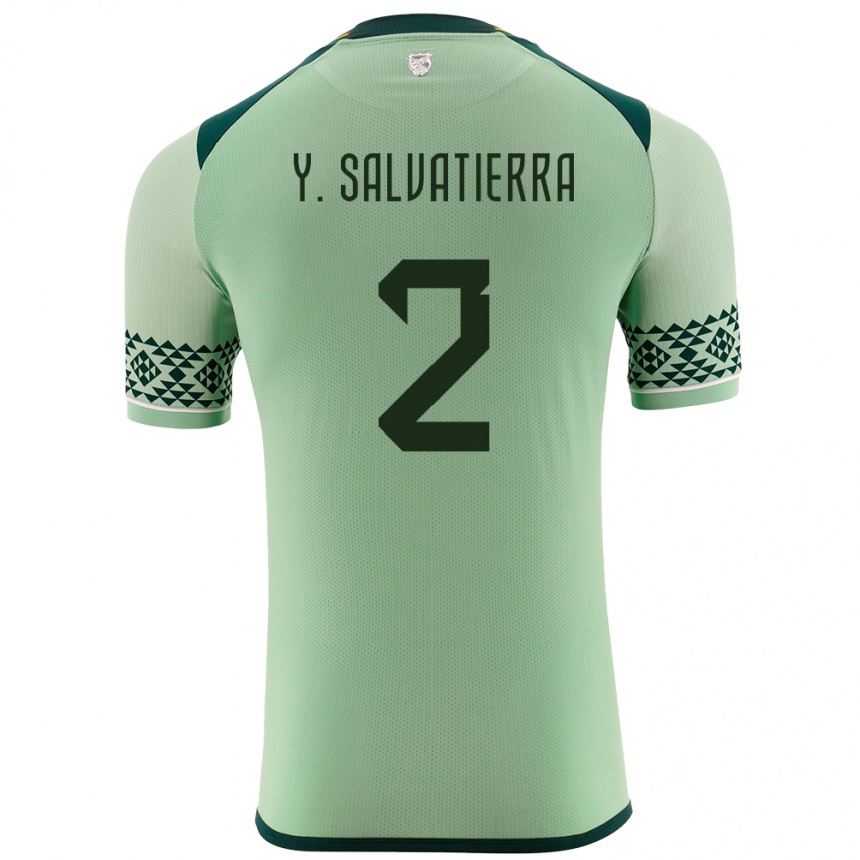 Kids Football Bolivia Yuditaz Jimena Salvatierra #2 Light Green Home Jersey 24-26 T-Shirt Nz