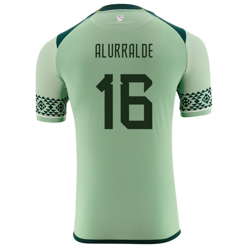 Kids Football Bolivia Samantha Alurralde #16 Light Green Home Jersey 24-26 T-Shirt Nz