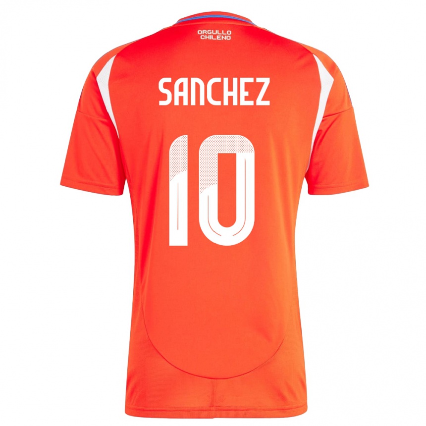 Kids Football Chile Alexis Sánchez #10 Red Home Jersey 24-26 T-Shirt Nz