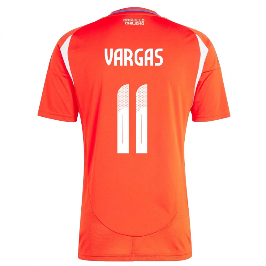 Kids Football Chile Eduardo Vargas #11 Red Home Jersey 24-26 T-Shirt Nz