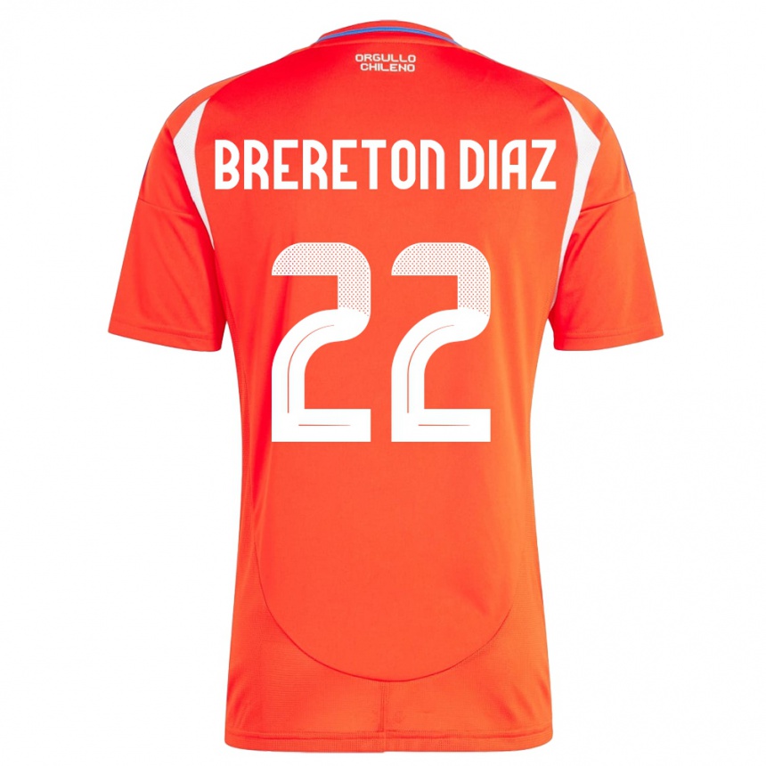 Kids Football Chile Ben Brereton Díaz #22 Red Home Jersey 24-26 T-Shirt Nz