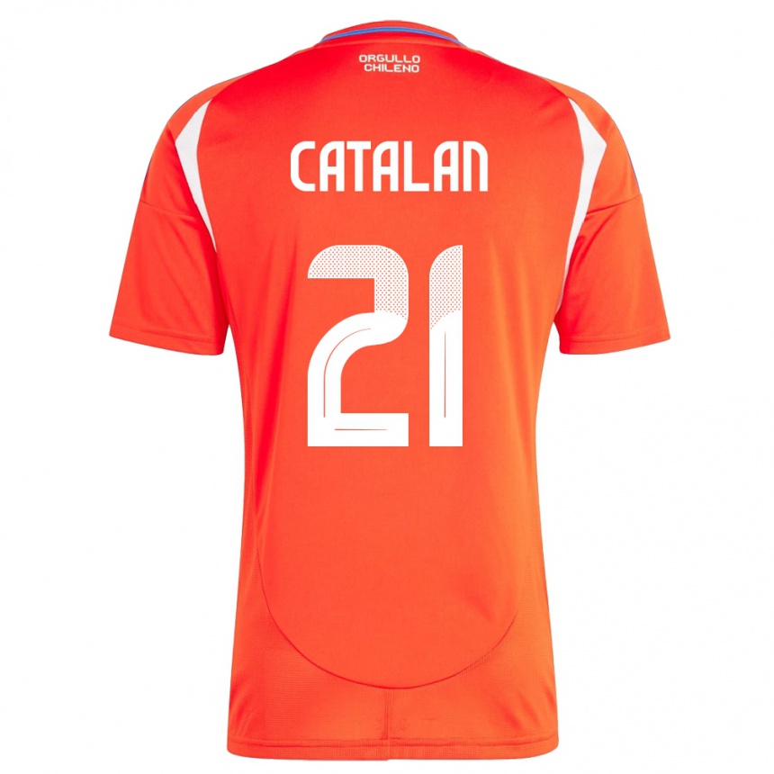 Kids Football Chile Matías Catalán #21 Red Home Jersey 24-26 T-Shirt Nz